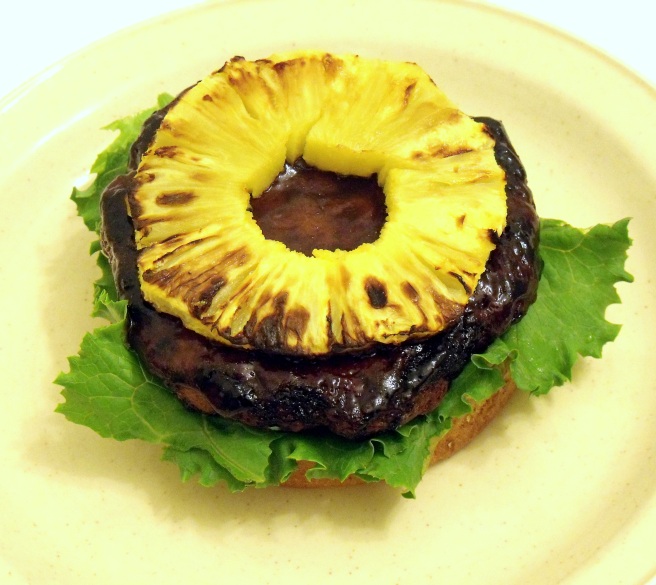 Vegan Teriyaki Burgers with Broiled Pineapple - yummy healthy